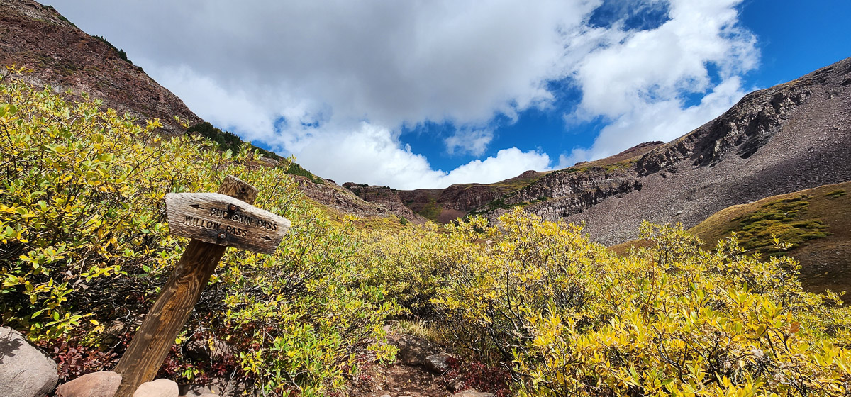 panoramic view of hiking trail